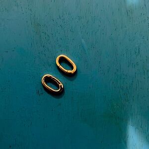 Silver clips for charm bracelet or for hoop earrings